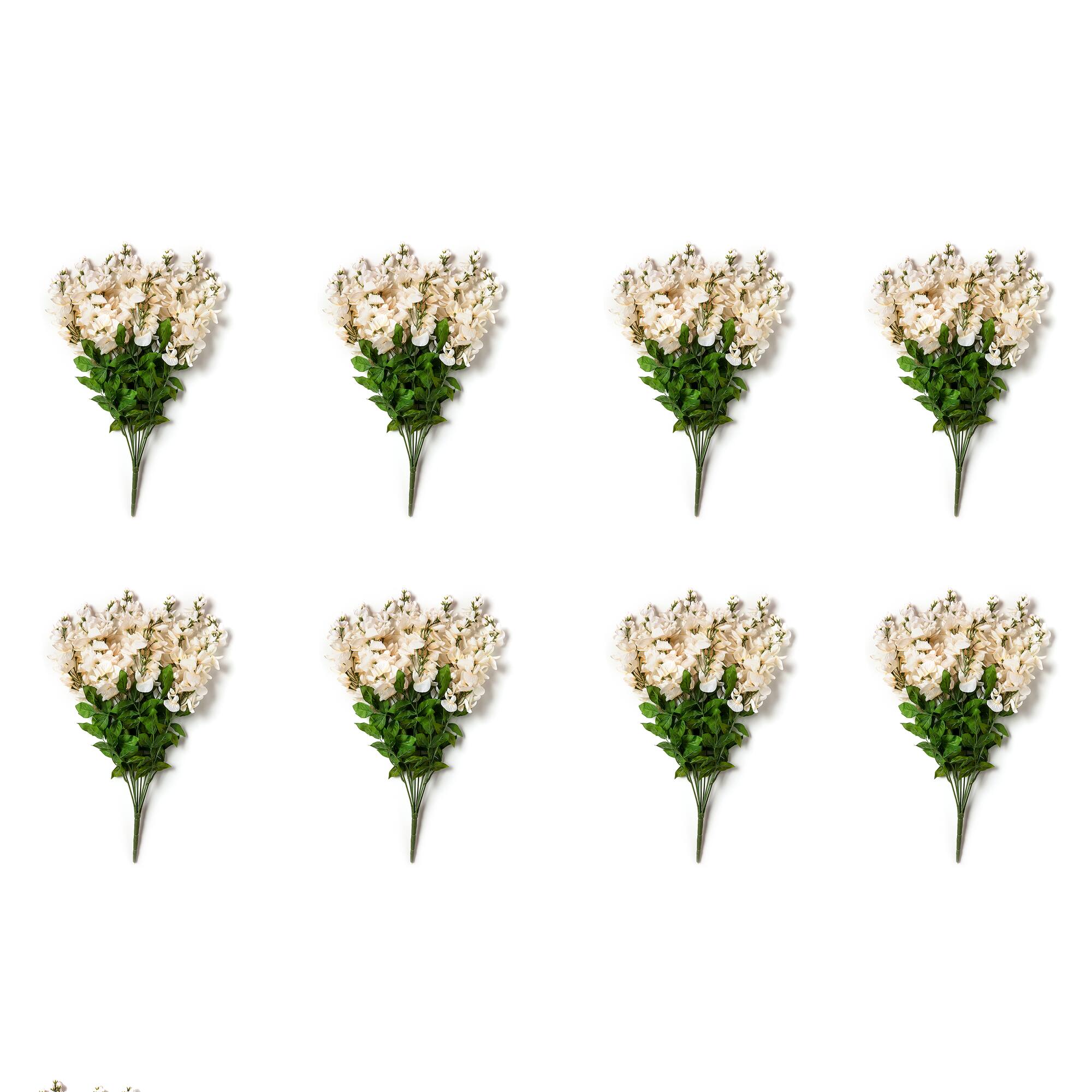 8 Pack: 17" Cream Wisteria Bush by Ashland®